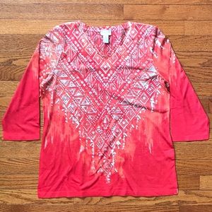 Zenergy by Chico’s Size 1 V-Neck Blouse